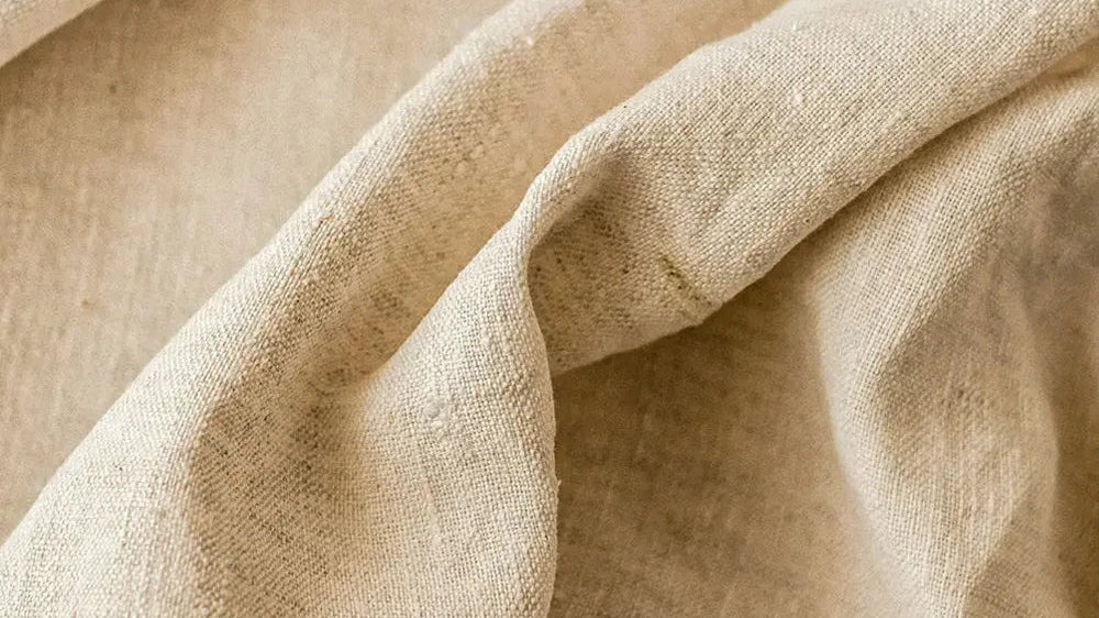 Hemp fabric compared with linen fabric texture