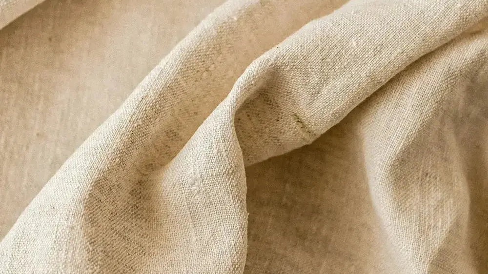 Hemp fabric compared with linen fabric texture