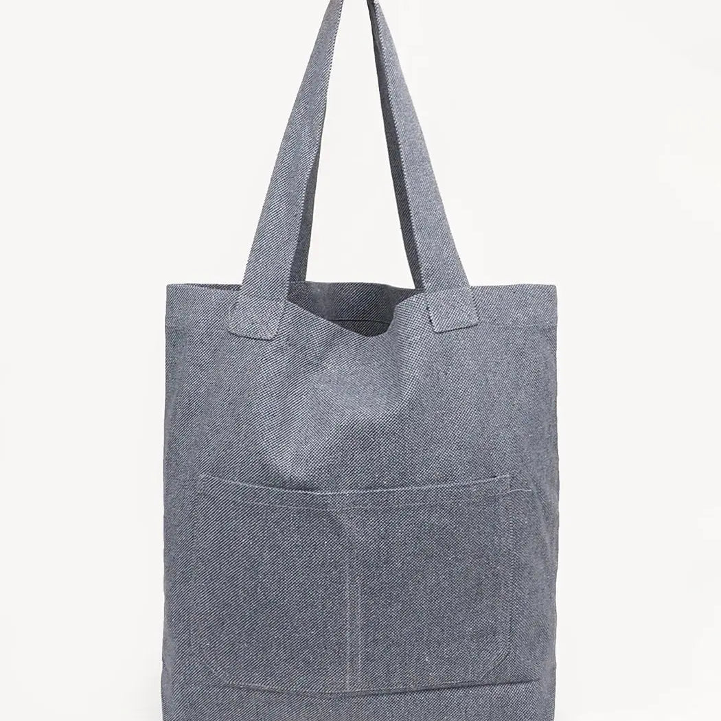 Gray Recycled Hemp Tote Bag - Bastine