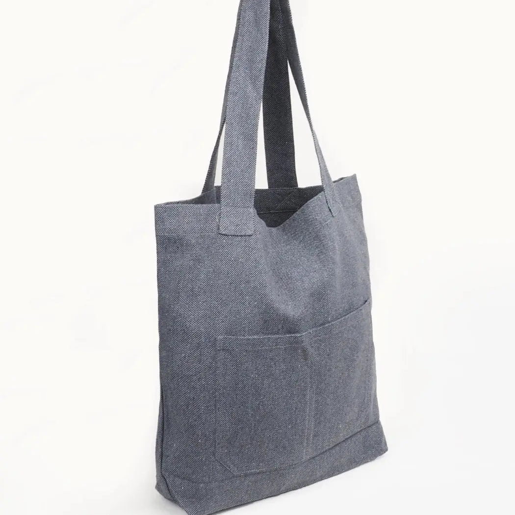 Gray Recycled Hemp Tote Bag - Bastine