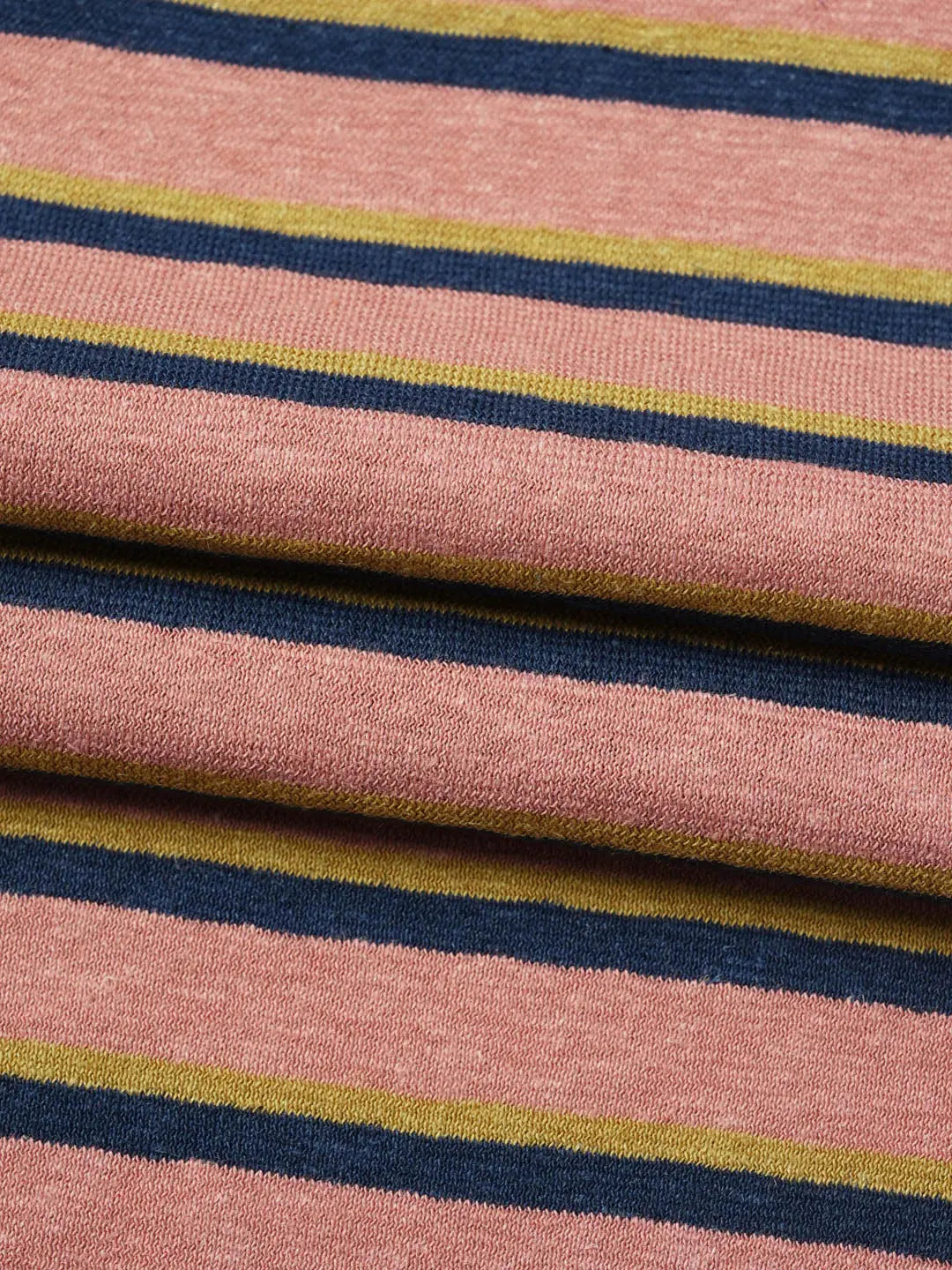 Hemp & Organic Cotton Blended Light Weight Stripe Jersey Fabric For Tshirt ( KJ2017Y-25 series )  Knit Hemp & Organic cotton  Bastine 
