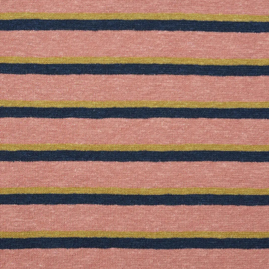Hemp & Organic Cotton Blended Light Weight Stripe Jersey Fabric For Tshirt ( KJ2017Y-25 series )  Knit Hemp & Organic cotton  Bastine 