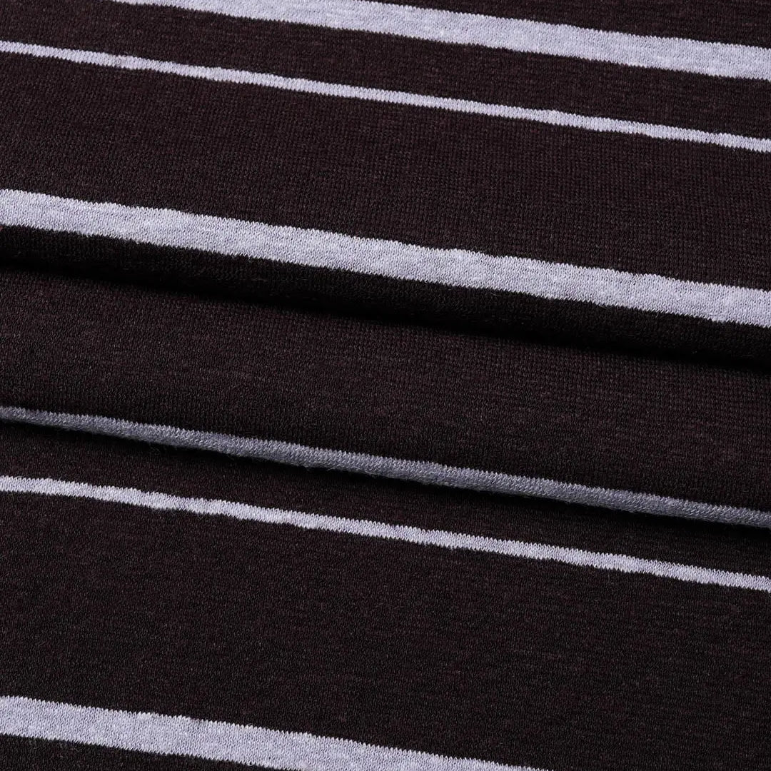 Hemp & Organic Cotton Blended Light Weight Stripe Jersey Fabric For Tshirt ( KJ21D895 Group )  Knit Hemp & Organic cotton  Bastine 