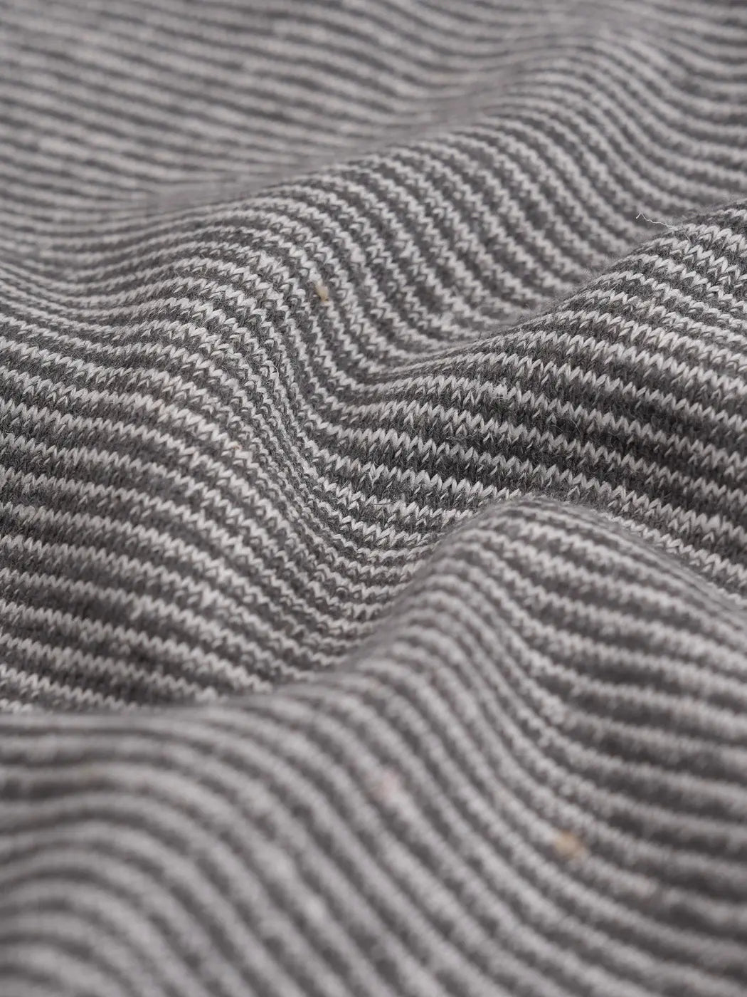Bastine Hemp & Organic Cotton Heavy Weight Yarn Dye Stripe Fleece Fabric ( KF21B963E )
