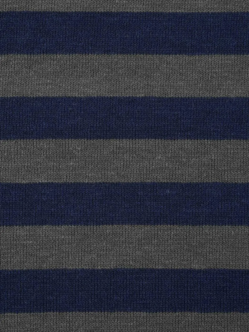 Hemp & Organic Cotton Heavy Weight Yarn Dyed Stripe Jersey Fabric ( KJ16C873A ) HempFortexWeb Bastine Knit Hemp & Organic cotton