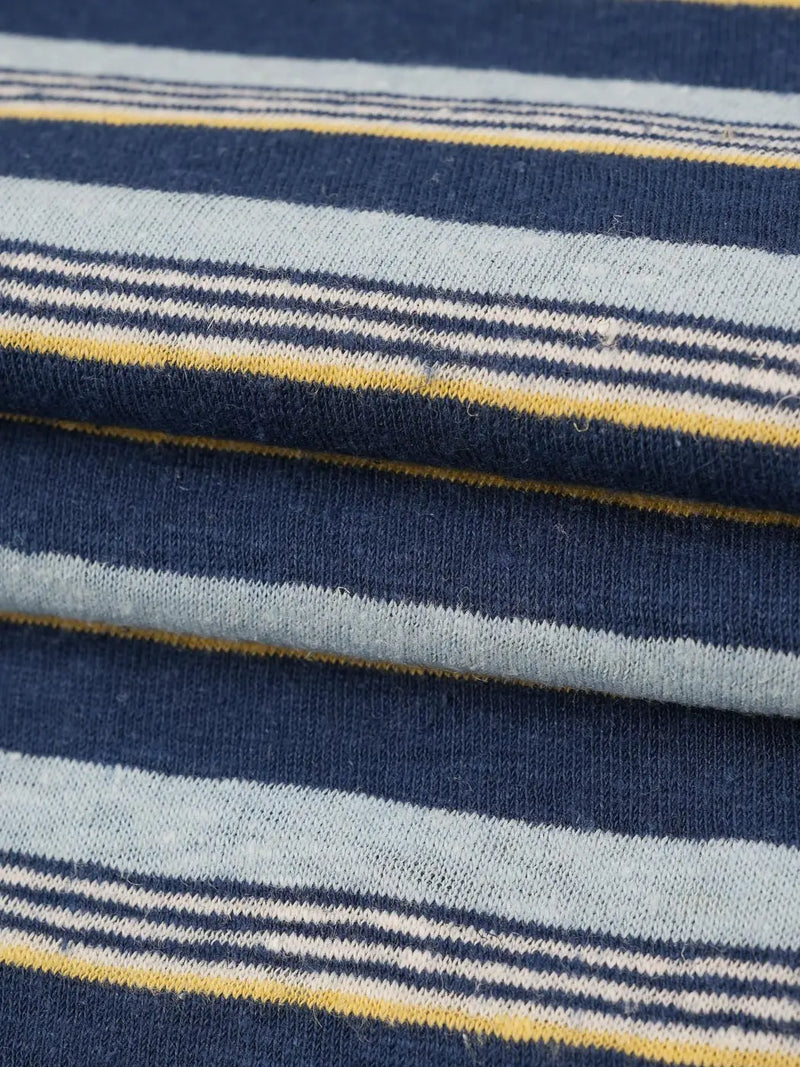 Bastine Hemp & Organic Cotton Light Weight Yarn Dyed Stripe Jersey ( KJ21D931A / KJ21D931B )