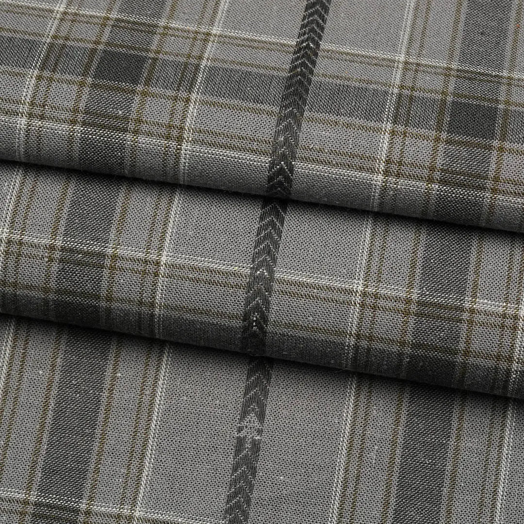 Hemp & Organic Cotton Mid-Weight Jacquard Fabric ( GH66E204G / GH66E204F )  Woven Hemp & Organic Cotton  Bastine 