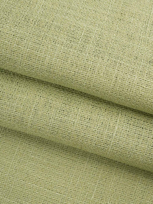 Hemp & Organic Cotton Mid-Weight Plain Fabric ( H18-21-21 )  Woven Silk Blend  Bastine  Grass-Green-Yard