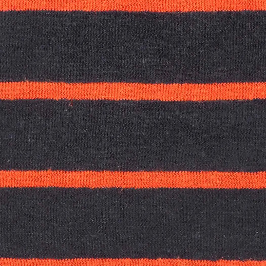 Hemp & Organic Cotton Mid Weight Stripe Jersey  ( KJ13828-2 ) - Bastine