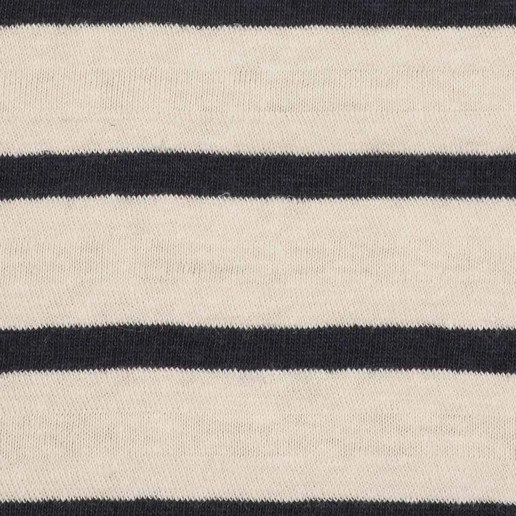 Hemp & Organic Cotton Mid Weight Stripe Jersey（ KJ11861 ） - Bastine