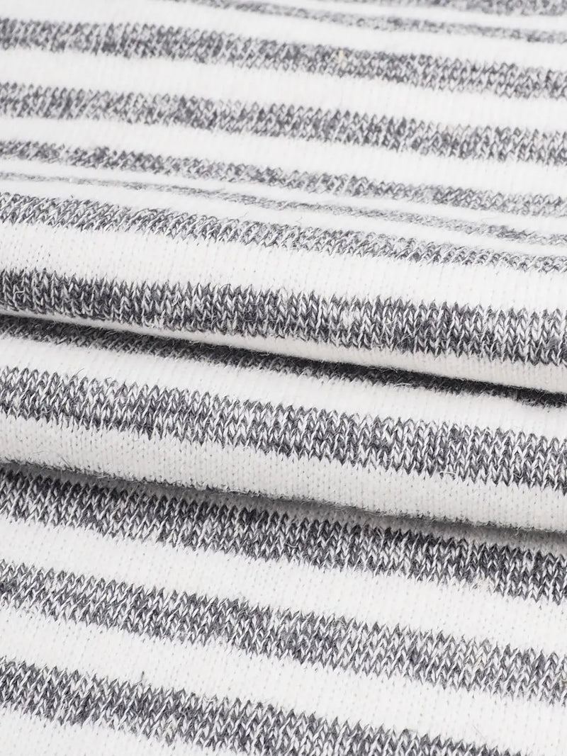Hemp & Organic Cotton Mid-Weight Stripe Yarn Dyed Jersey Fabric ( KJ21A2403-A32 ) - Bastine