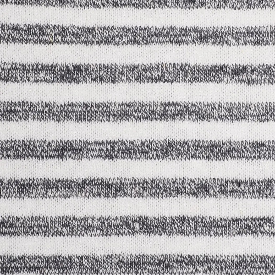 Hemp & Organic Cotton Mid-Weight Stripe Yarn Dyed Jersey Fabric ( KJ21A2403-A32 ) - Bastine