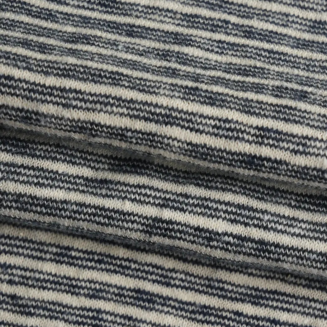 Hemp & Organic Cotton Mid Weight Yarn Dye Stripe Jersey Fabric ( KJ12838-4 )  Knit Hemp & Organic cotton  Bastine 
