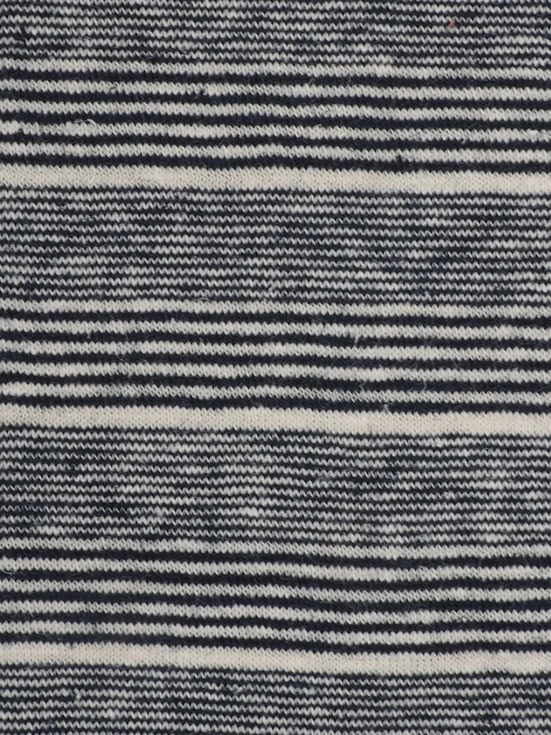 Hemp & Organic Cotton Mid-Weight Yarn Dyed Stripe Jersey Fabric ( KJ12839  Two Colors Available ) - Bastine