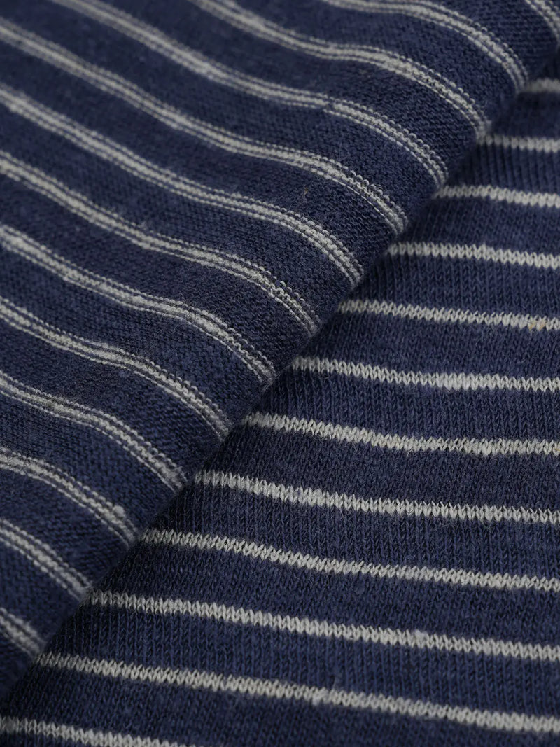 Bastine Hemp & Organic Cotton Mid-Weight Yarn Dyed Stripe Jersey ( KJ21C875C )