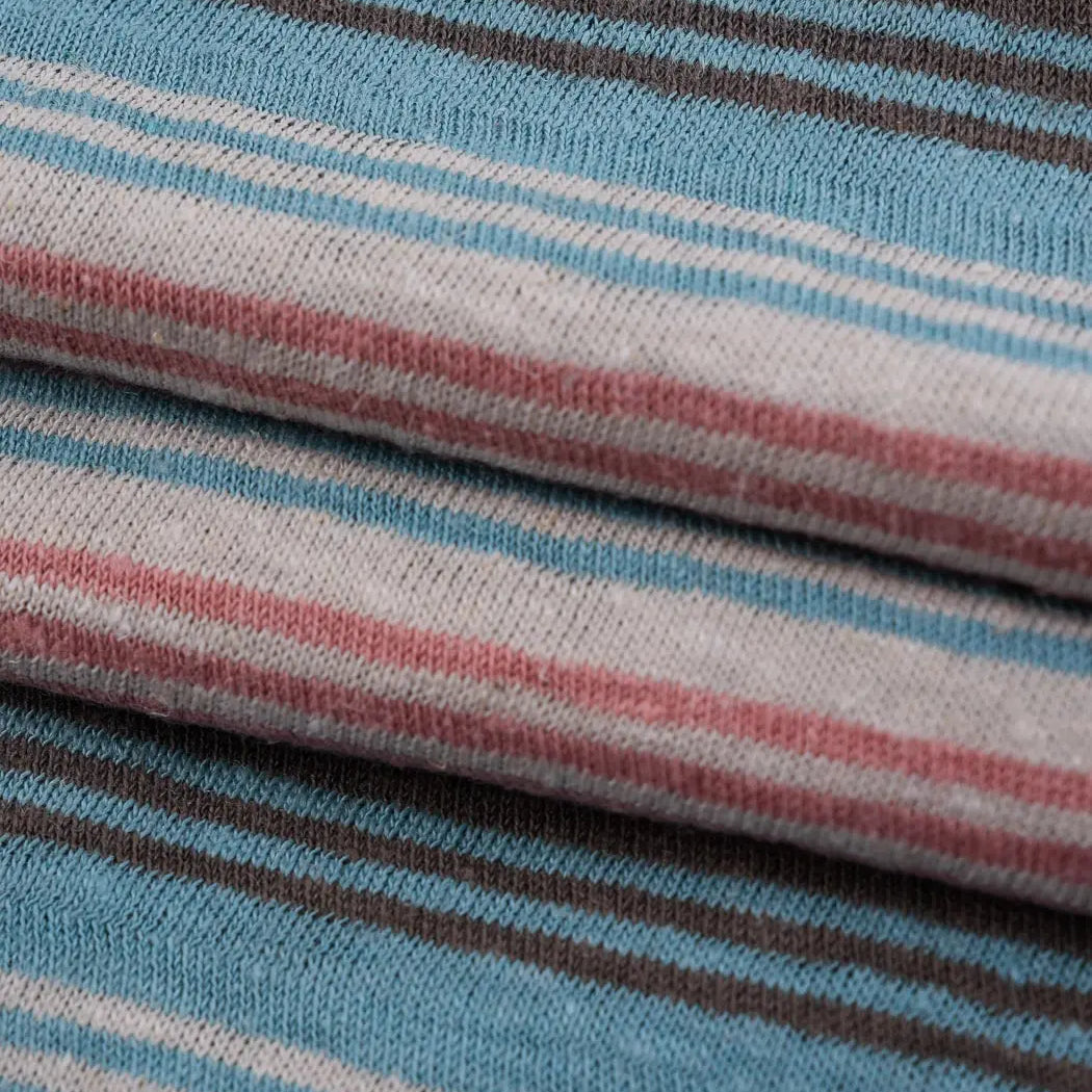 Bastine Hemp & Organic Cotton Mid-Weight Yarn Dyed Stripe Jersey ( KJ21C876A / KJ21C876B / KJ21C876C )