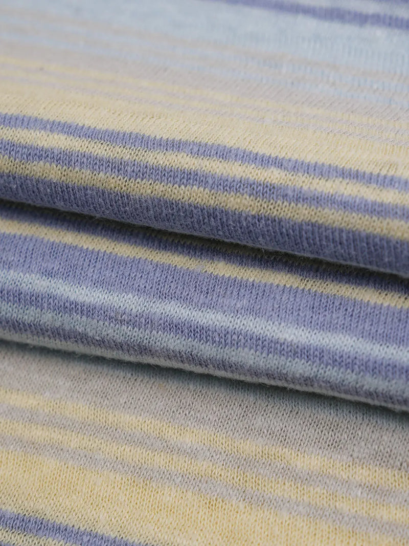 Bastine Hemp & Organic Cotton Mid-Weight Yarn Dyed Stripe Jersey ( KJ21C876A / KJ21C876B / KJ21C876C )