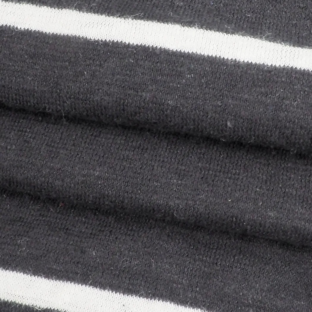 Hemp & Organic Cotton Mid-Weight Yarn Dyed Stripe Jersey( KJ21D960A) - Bastine