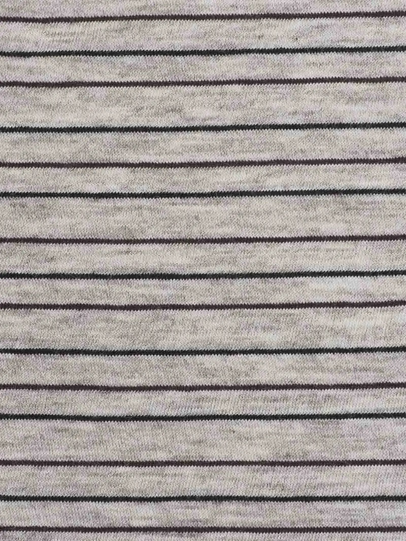 Hemp , Organic Cotton & Yak Light Weight Stripe Jersey ( KJ35A809A ) - Bastine