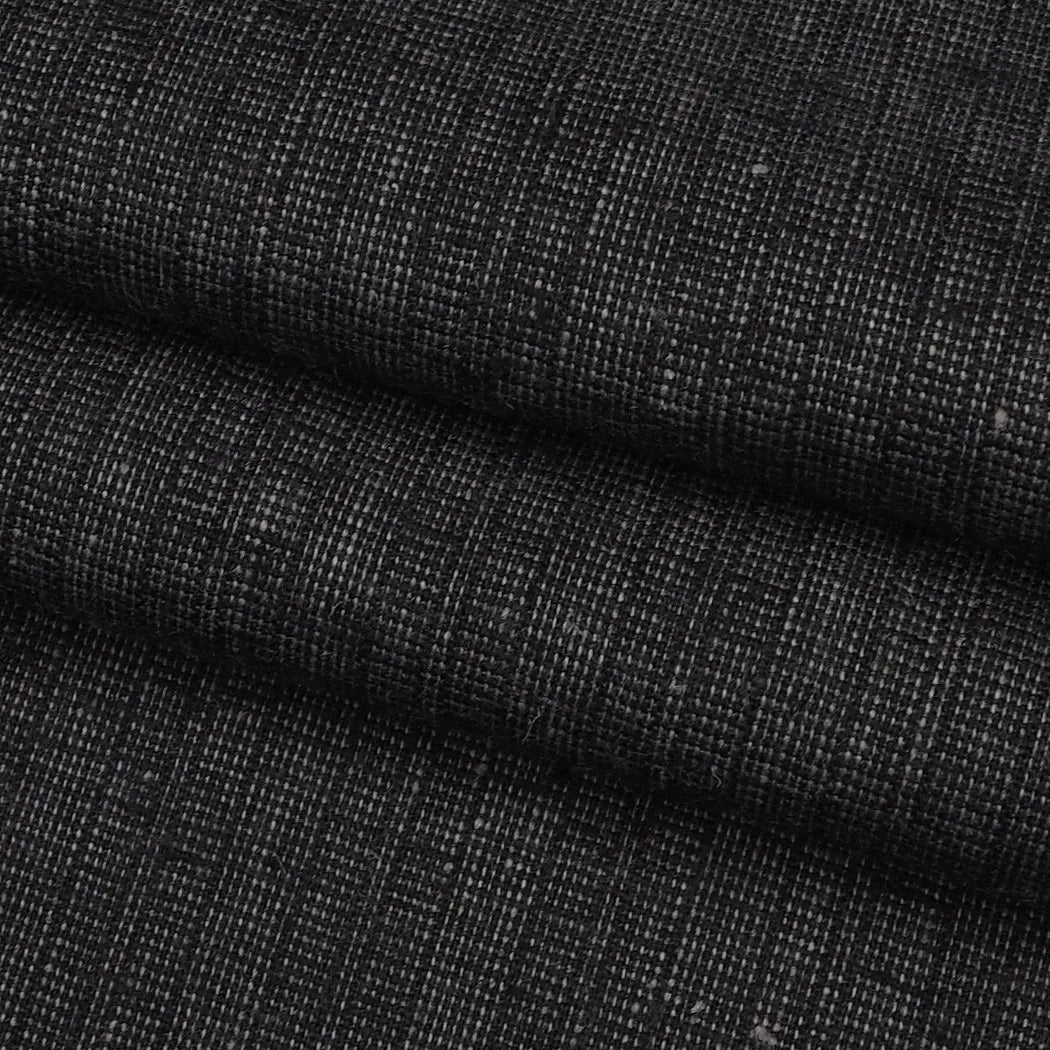 Hemp & Recycled Poly Light Weight Elastic Plaid Fabric (HP13512) - Bastine