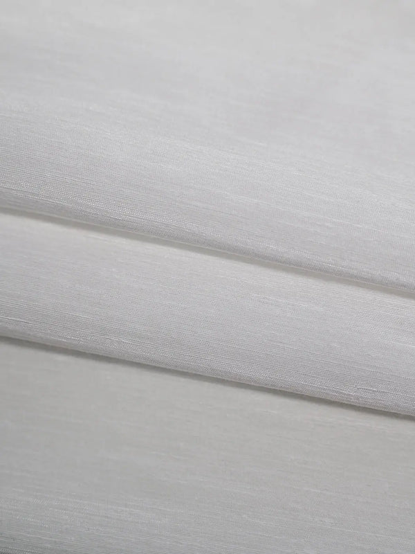 Hemp & Silk Light Weight Satin Fabric ( HS301 )  Woven Silk Blend  Bastine  Natural-white