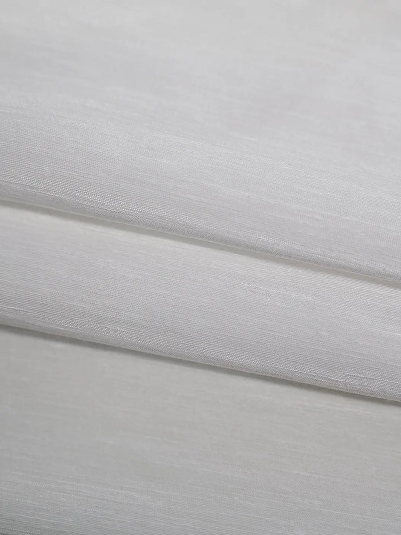 Hemp & Silk Light Weight Satin Fabric ( HS301 )  Woven Silk Blend  Bastine  Natural-white