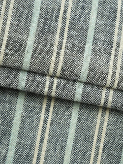 Hemp & Soybean Light Weight Yarn Dye Fabric（ HS6340 series, 6 colors)  Woven Hemp & Organic Cotton  Bastine  HS6340-L01 Gray/green stripe / Yard
