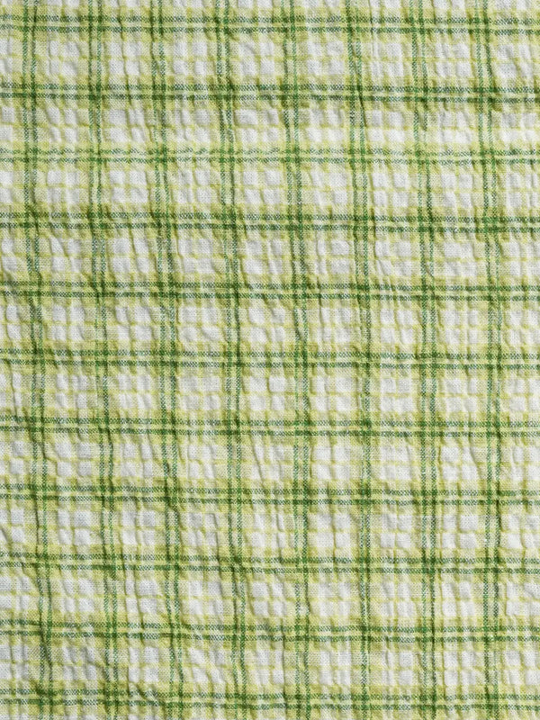 Hemp & Tencel Light Weight Stretched Yarn Dyed Seersucker Fabric（ HL4546Y-G01 )  Hemp & Tencel  Bastine 