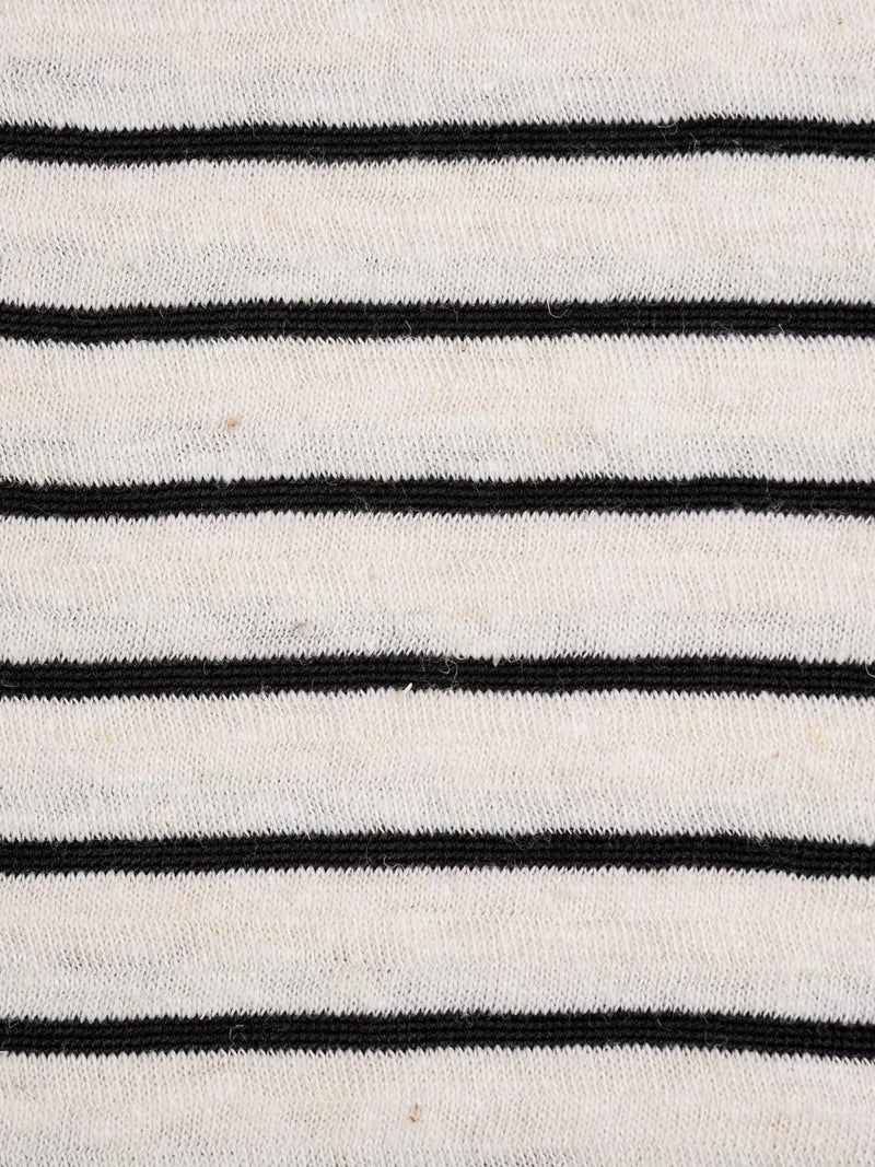 Hemp, Organic Cotton & Recycled Polyester Light Weight Yarn Dyed Stripe Jersey Fabric ( KJ13823-2 ) HempFortexWeb Bastine Knit Pure Organic Cotton