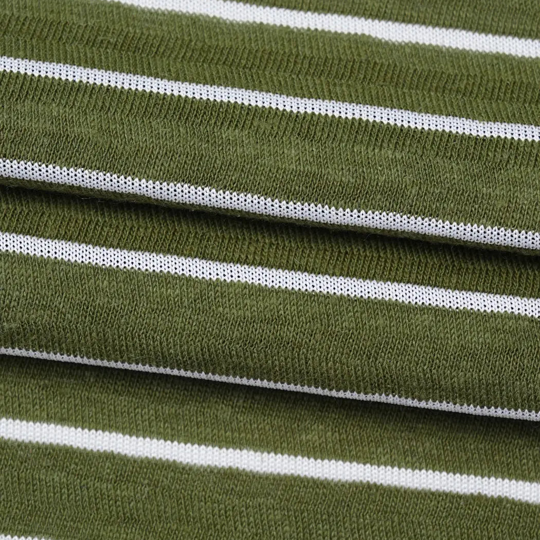 Hemp, Organic Cotton & Recycled Polyester Light Weight Yarn Dyed Jersey Fabric ( KJ13823-2, 2 Colors )  Knit Hemp & Organic cotton  Bastine 