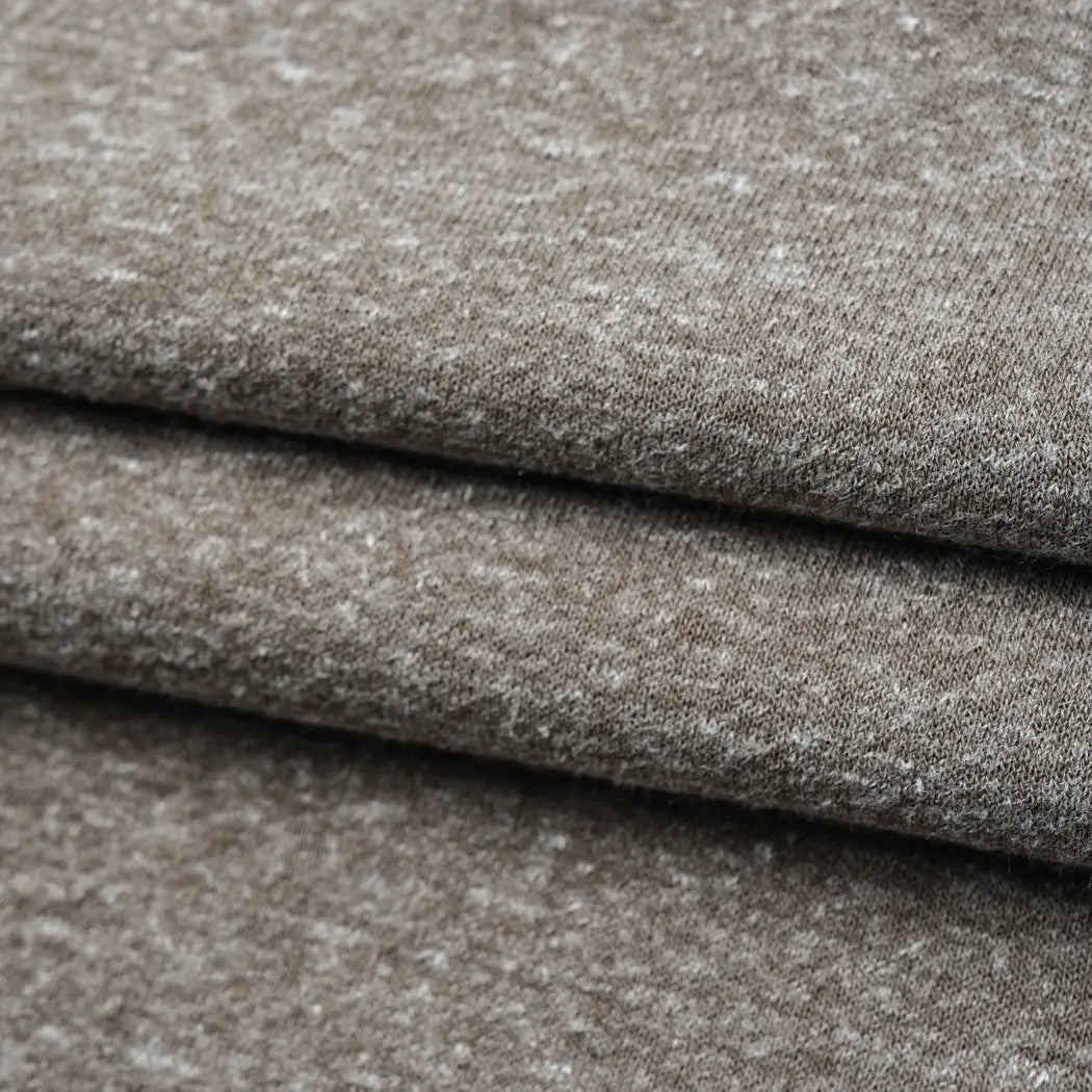 Hemp, Recycled Poly & Spandex Heavy Weight Stretched Fleece Fabric ( KF40E800 )  Knit Hemp & Organic cotton  Bastine 