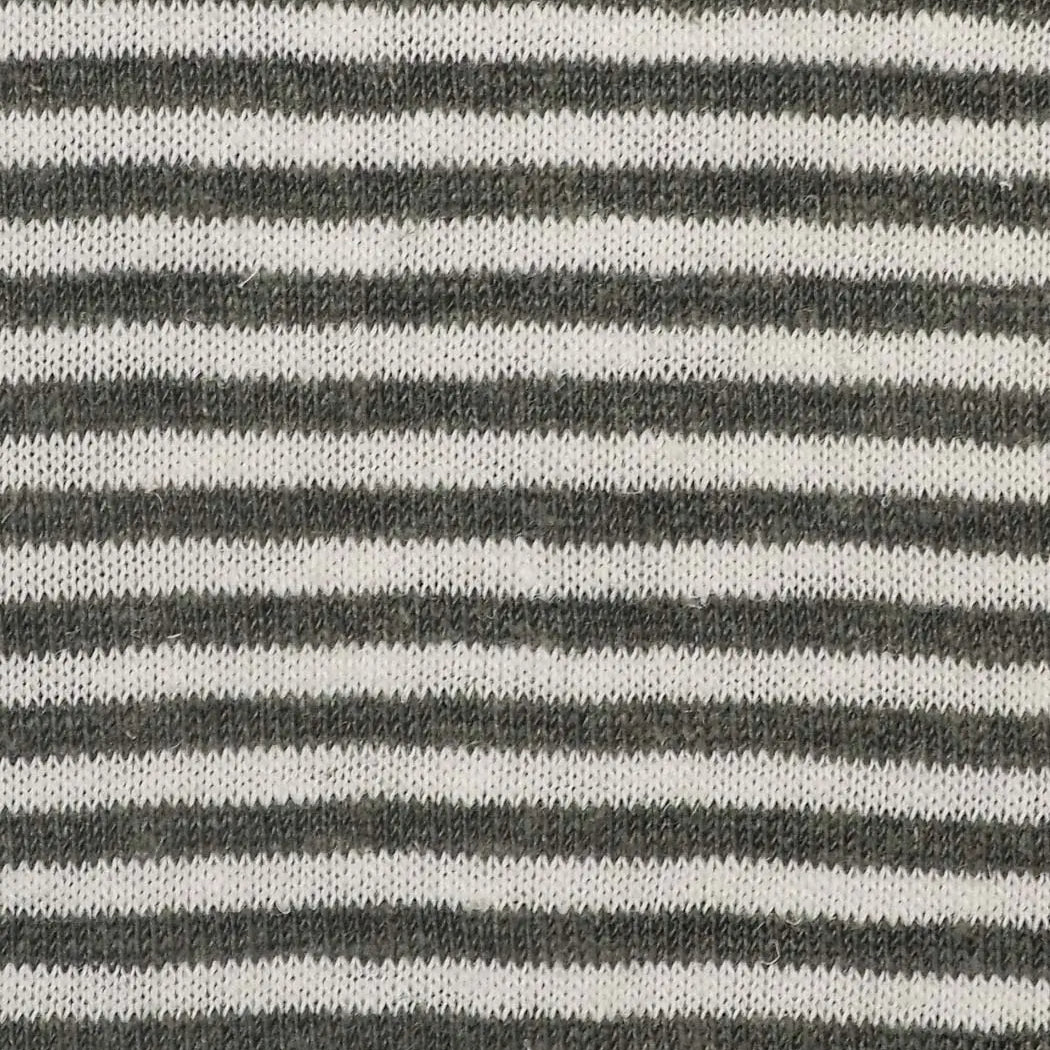 Hemp, Recycled Poly & Tencel Mid-Weight Yarn Dyed Stripe Jersey Fabric ( KJ21E853D ) - Bastine