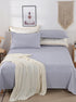 LZ   Hemp Cotton Blended Mat Pillowcase Three - piece Four Seasons Breathable Pure Color Contracted Bedding - Bastine