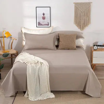 LZ   Hemp Cotton Blended Mat Pillowcase Three - piece Four Seasons Breathable Pure Color Contracted Bedding - Bastine