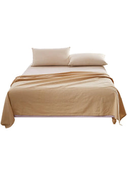 LZ Hemp Cotton Blended Bed  Bedding Four Seasons Moisture Absorption Pure Color Contracted Instinctive Quality - Bastine