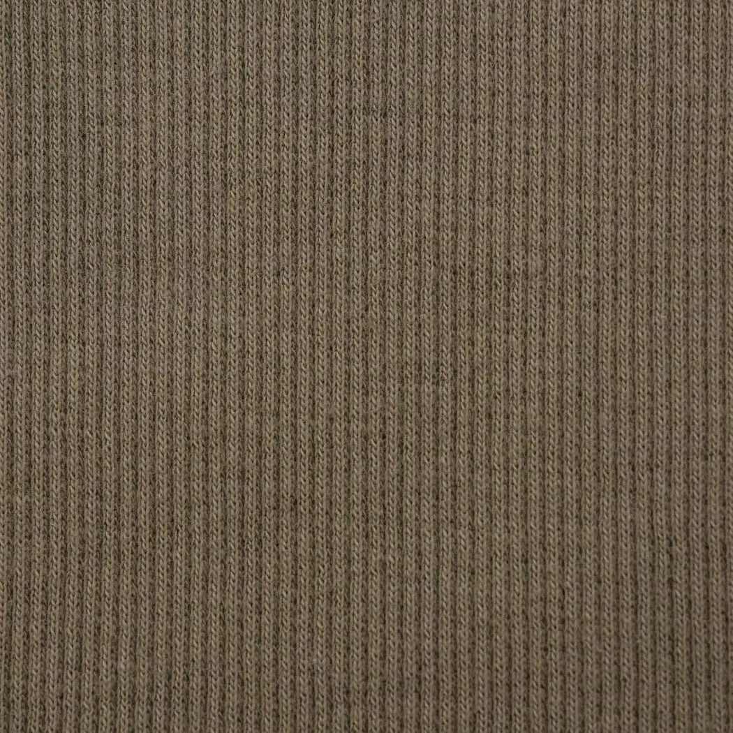Organic Cotton Mid-Weight Stretched Rib Fabric ( KR13815 )  Knit Hemp & Recycled Polyester  Bastine 