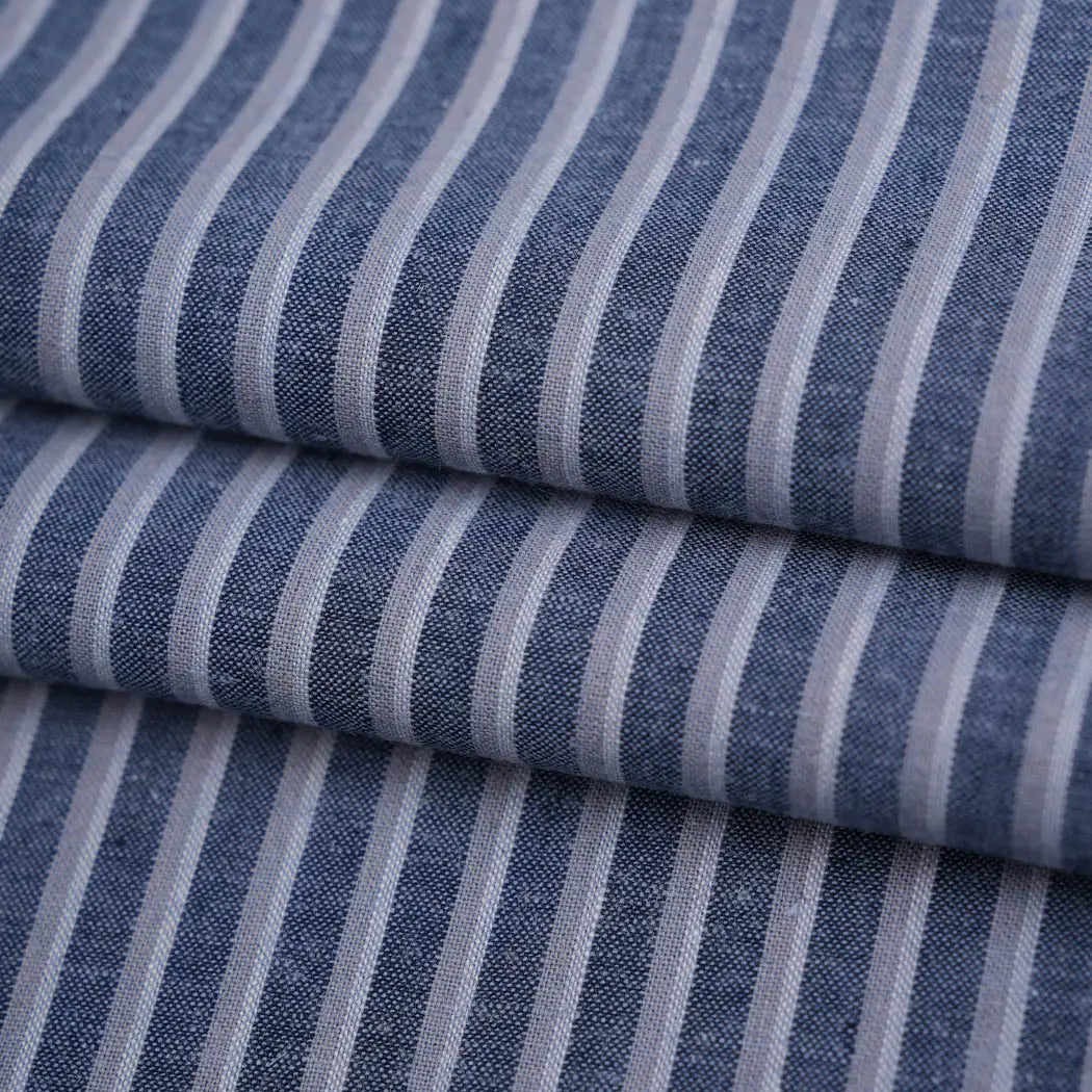 Organic Cotton & Hemp Light Weight Yarn Dye Plain Fabric ( GH12268 ) HempFortexWeb Bastine Woven Hemp & Organic Cotton