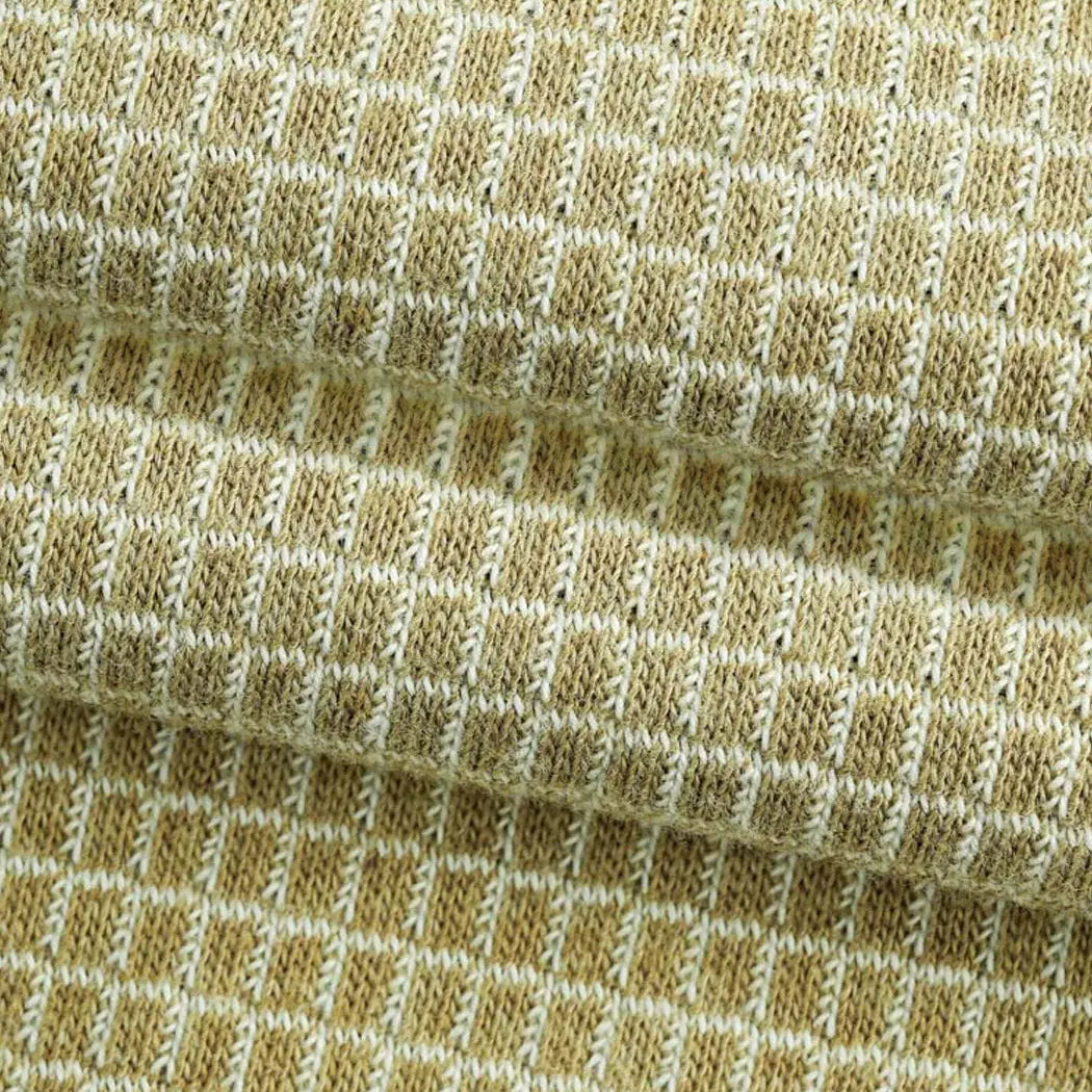 Organic Cotton & Recycled Poly Mid-Weight Waffle Fabric ( KJ17809B, 5 Colors )  Knit Hemp & Organic cotton  Bastine 