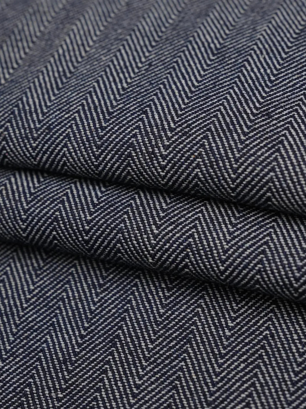 Pure Organic Cottn Light Weight Herrinbone Denim Fabric ( CN12549 ） HempFortexWeb Bastine Woven Organic Cotton