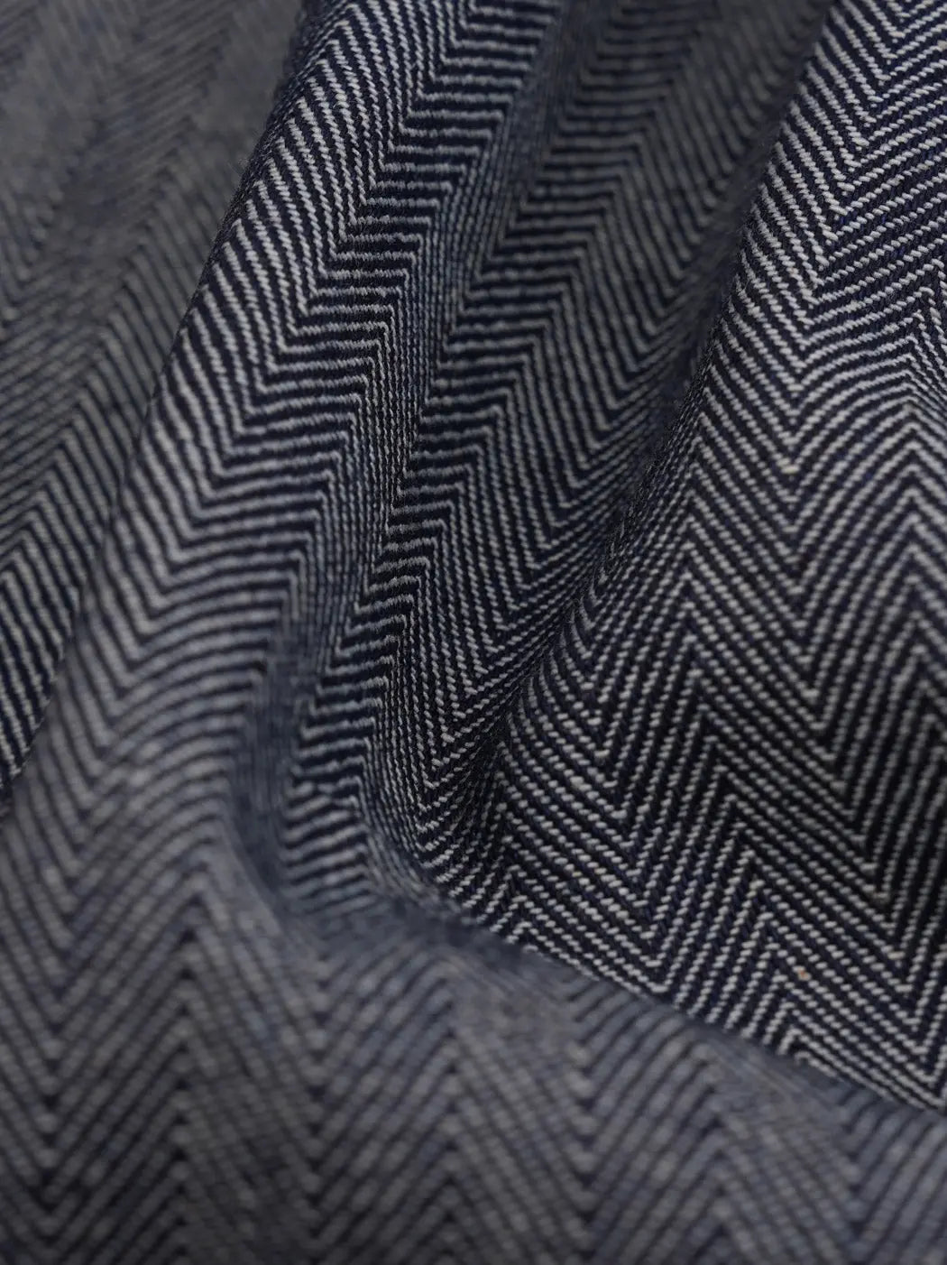 Pure Organic Cottn Light Weight Herrinbone Denim Fabric ( CN12549 ） HempFortexWeb Bastine Woven Organic Cotton
