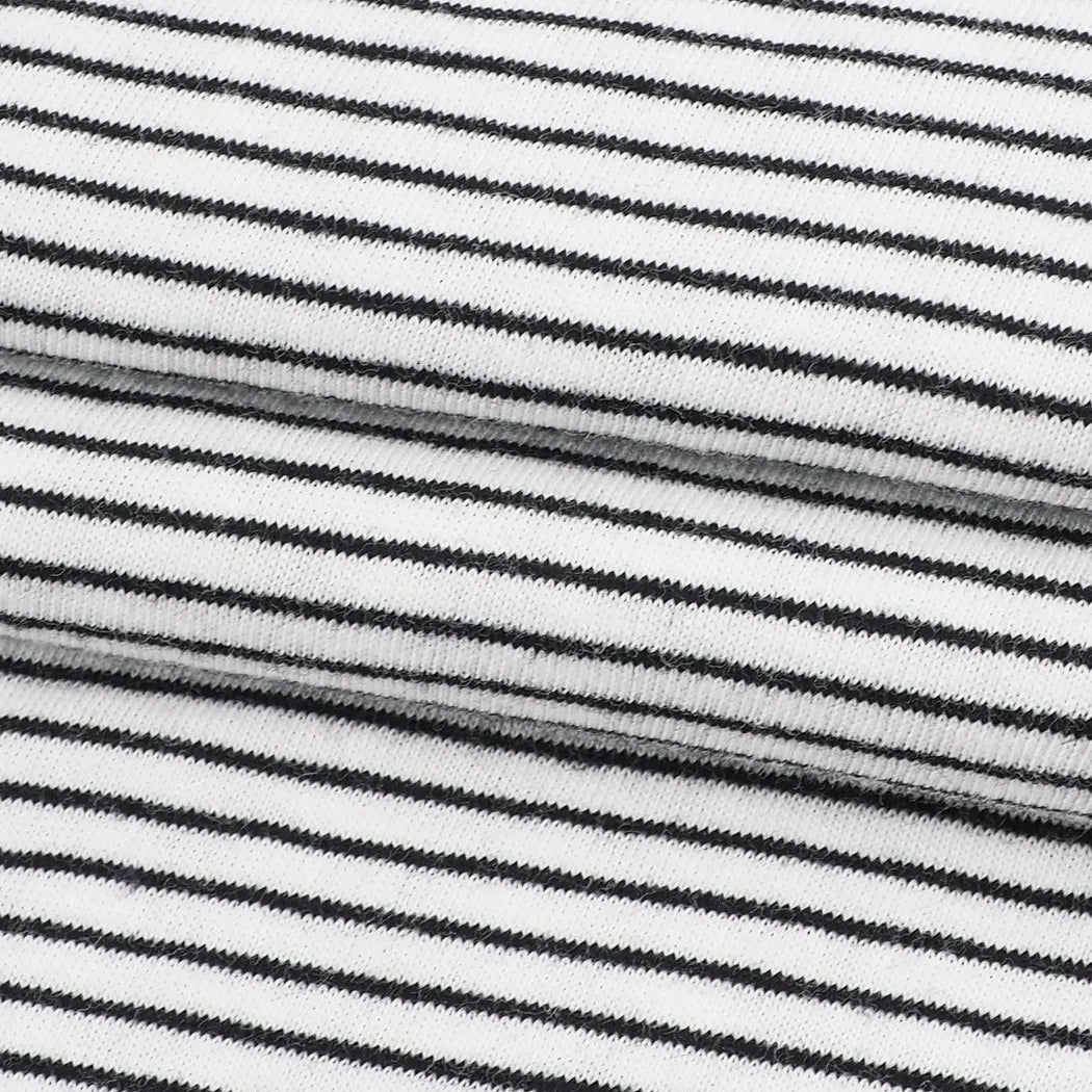 Pure Organic Cotton  Light Weight Yarn Dyed Stipe Slub Jersey ( KJ40E842A / KJ40E842B) - Bastine