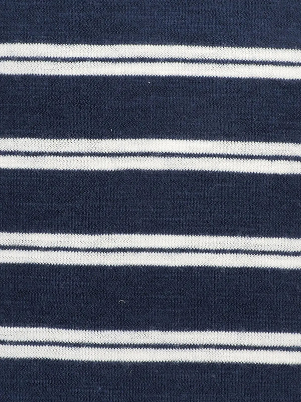 Pure Organic Cotton  Light Weight Yarn Dyed Stripe Slub Jersey (KJ30B804B) - Bastine