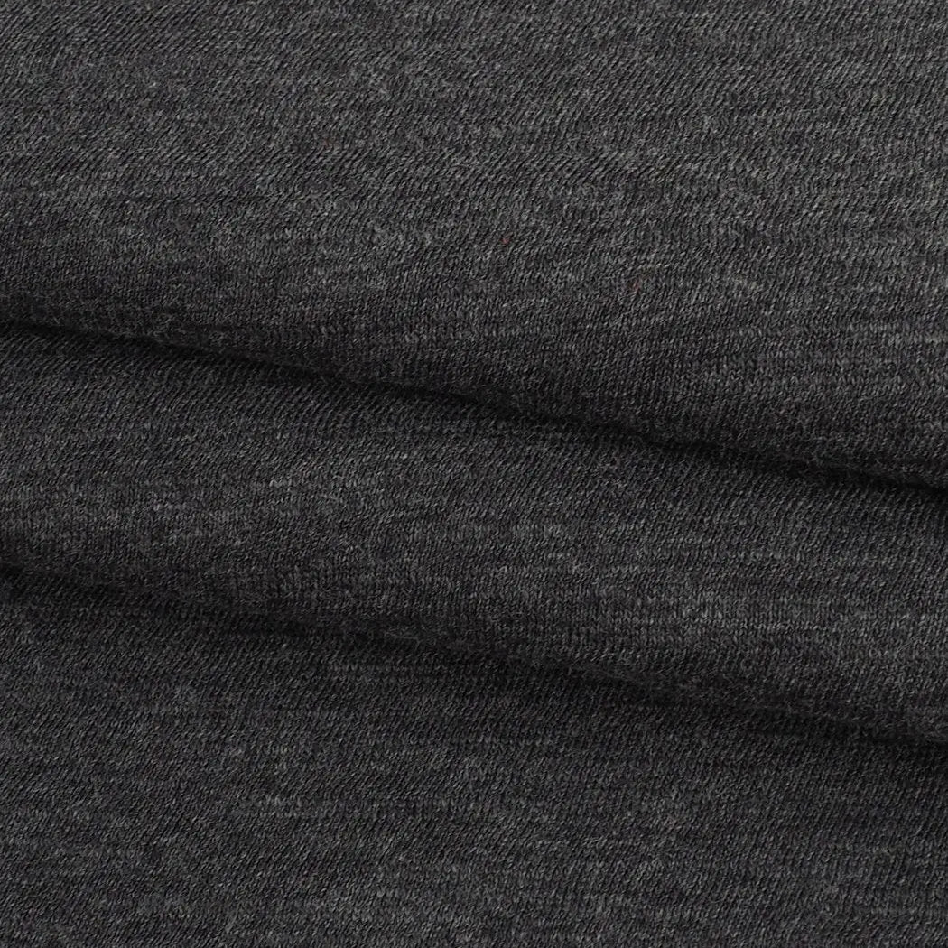 Pure Organic Cotton Light Weight Dark Grey Slub Jersey Fabric ( KJ30B881H ) - Bastine