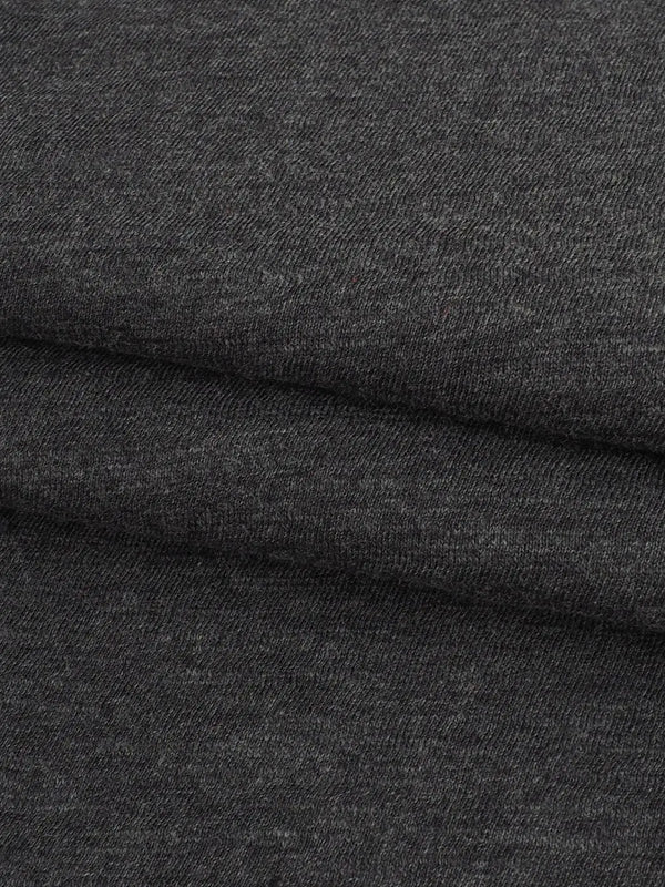 Pure Organic Cotton Light Weight Dark Grey Slub Jersey Fabric ( KJ30B881H ) - Bastine