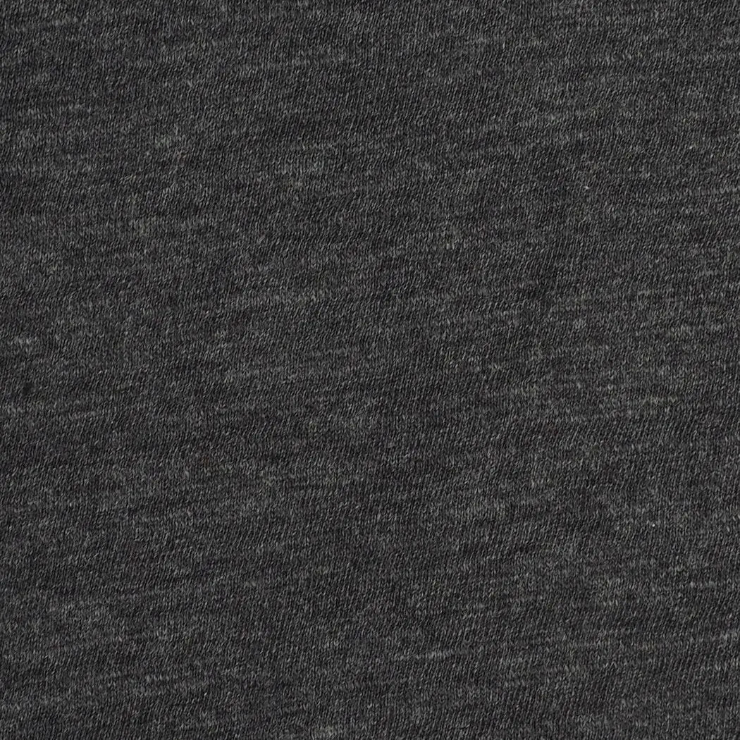 Pure Organic Cotton Light Weight Dark Grey Slub Jersey Fabric ( KJ30B881H ) - Bastine
