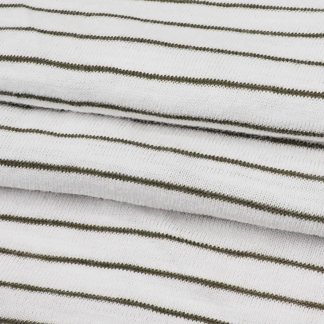 Pure Organic Cotton Light Weight Yarn Dyed Slub Stripe Jersey ( KJ30C886D ) - Bastine