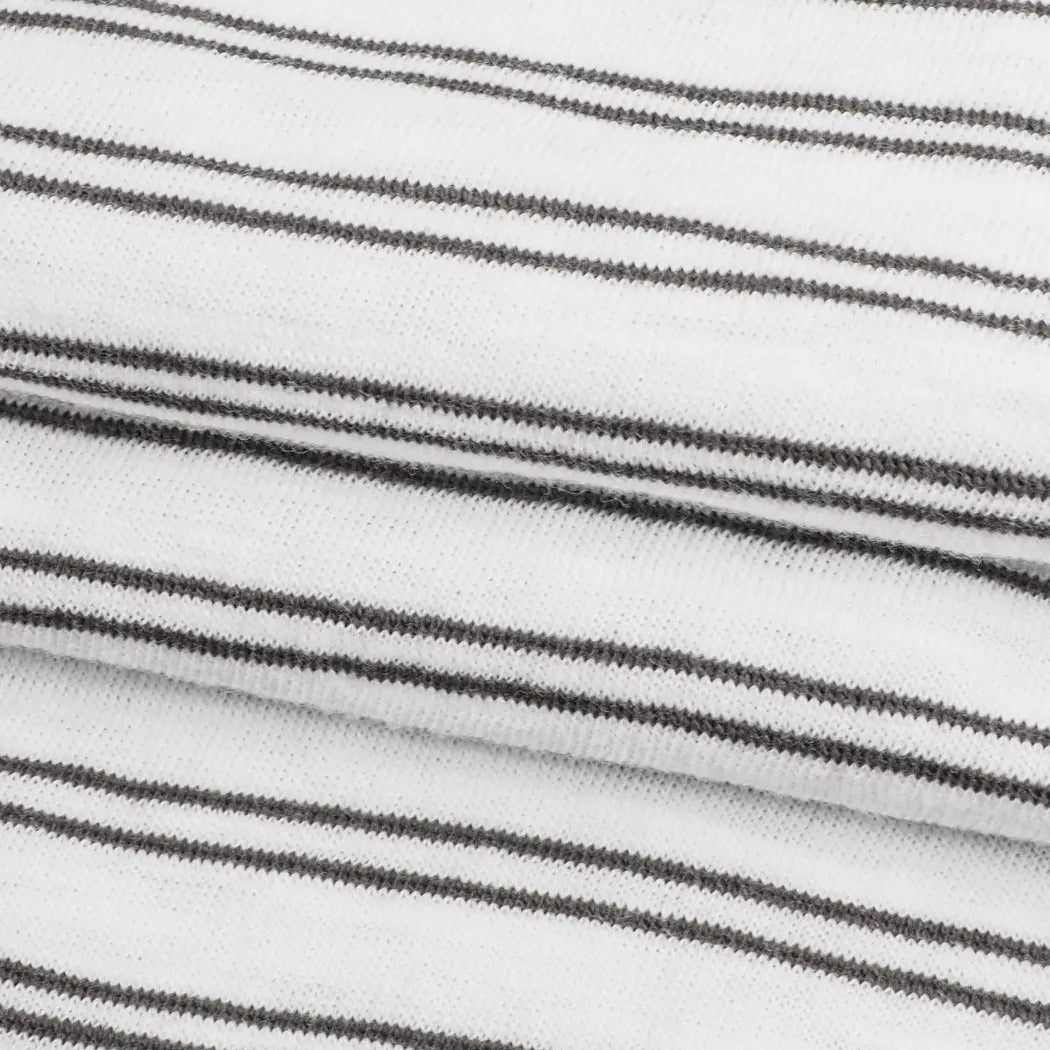 Pure Organic Cotton Light Weight Yarn Dyed Stripe Jersey ( KJ30D814D) - Bastine