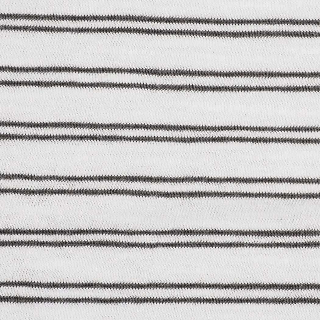 Pure Organic Cotton Light Weight Yarn Dyed Stripe Jersey ( KJ30D814D) - Bastine