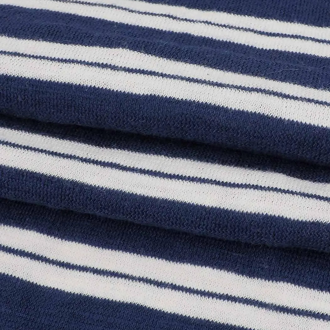 Organic Cotton Light Weight Yarn Dyed , Stripe , Slub Jersey ( KJ13825-1 ) - Bastine