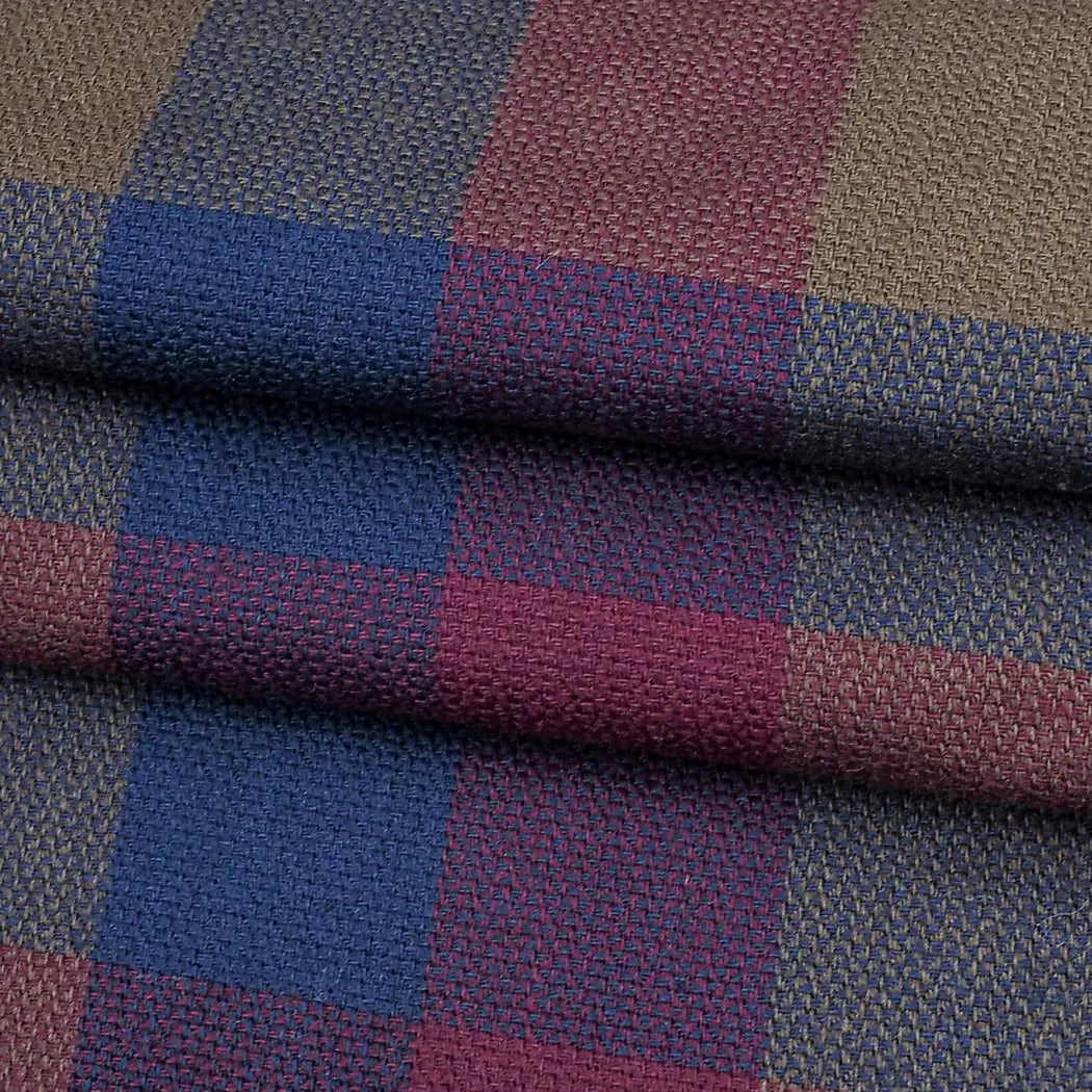 Pure Organic Cotton Mid-Weight Plaid Fabric ( CN12415 ） - Bastine